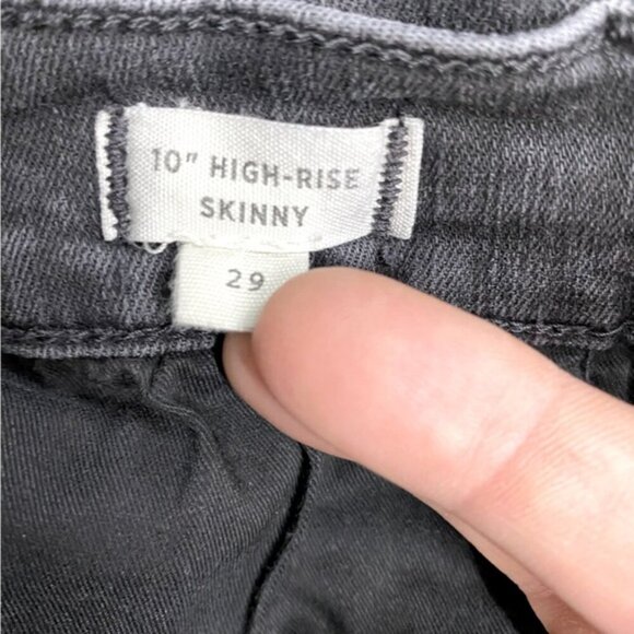 Madewell Washed Black Exposed Button Fly High Rise Skinny Jeans 29 - Picture 3 of 14